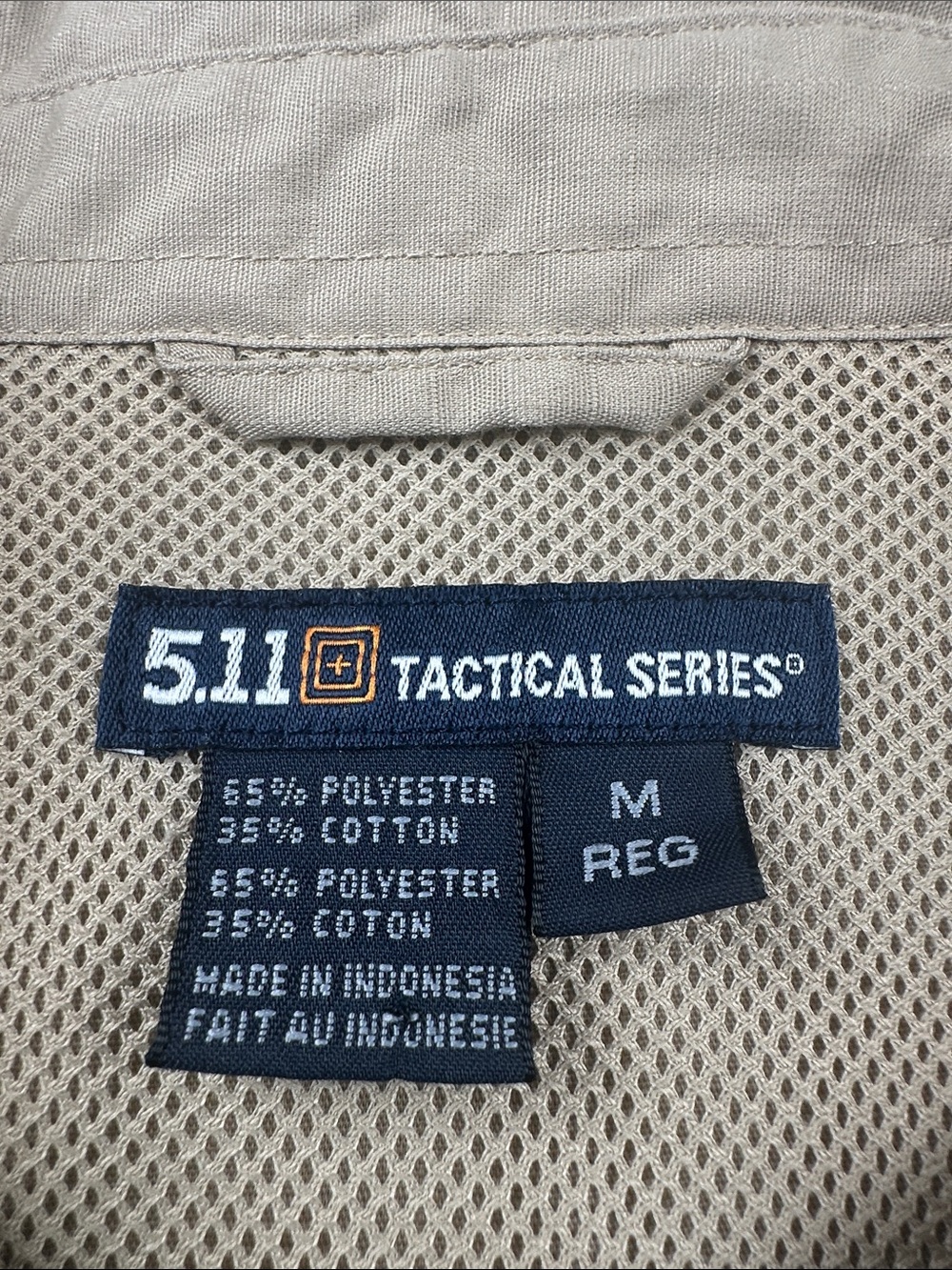 5.11 Tactical Series Taclite Ripstop Men’s Medium Regular Khaki Long Sleeve - Picture 2 of 7